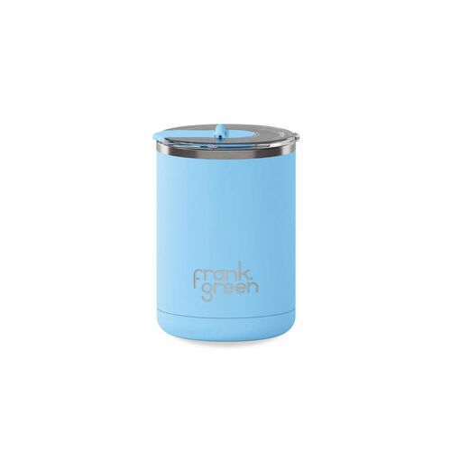 frank green 12oz S/Steel Cup With Screw Hinged Lid Sky Blue